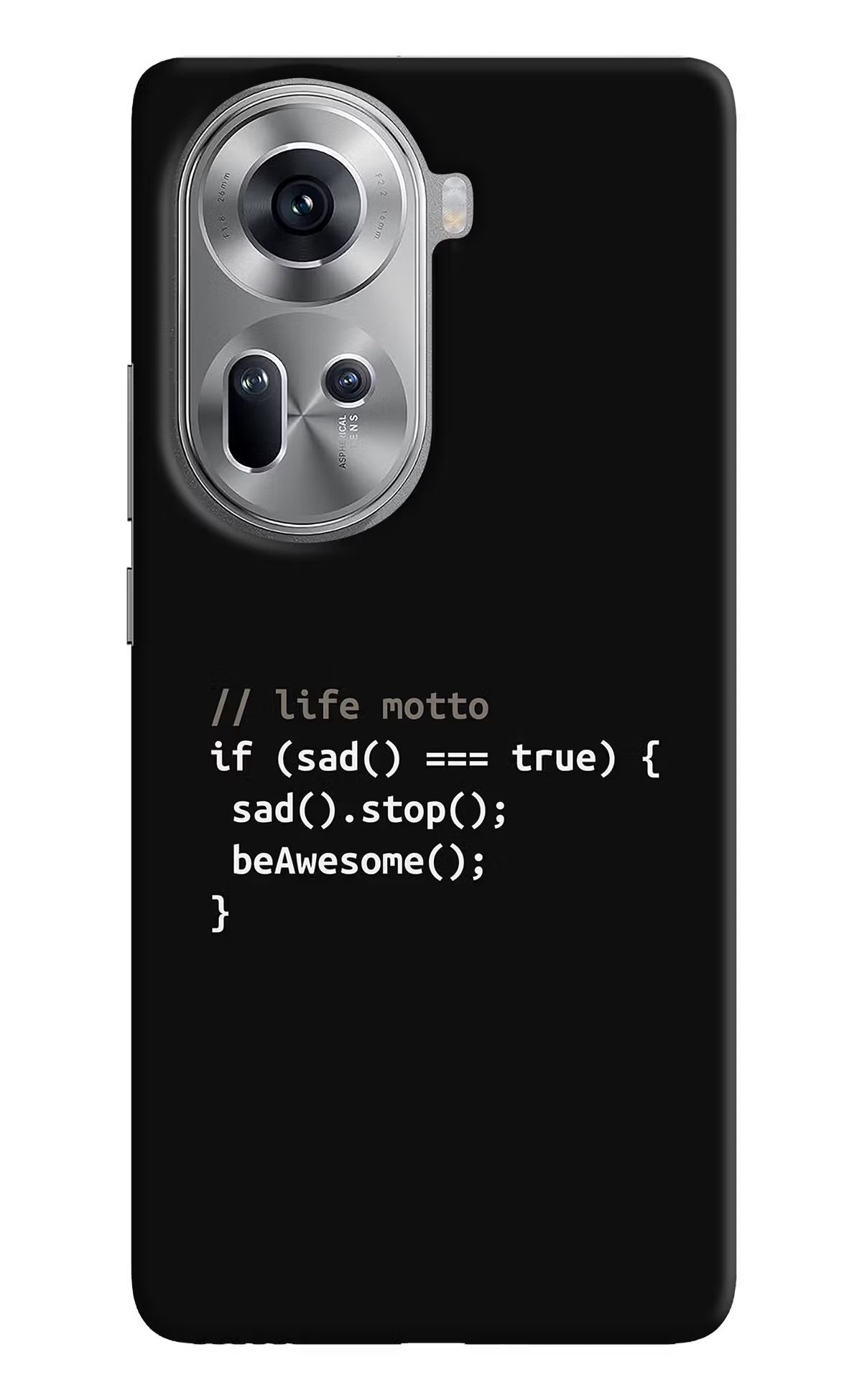 Life Motto Code Oppo Reno11 Hard Case Back Cover by Casekaro