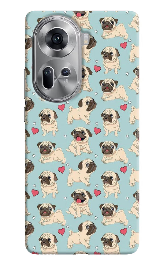 Pug Dog Oppo Reno11 Hard Case Back Cover by Casekaro