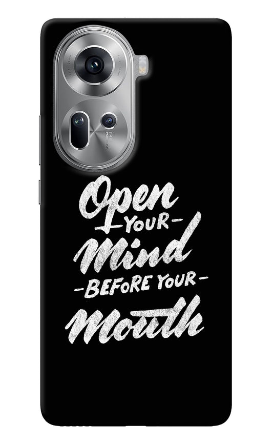 Open Your Mind Before Your Mouth Oppo Reno11 Back Cover