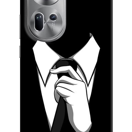 Black Tie Oppo Reno11 Hard Case Back Cover by Casekaro