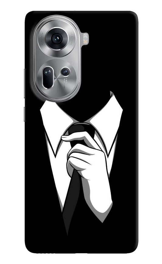 Black Tie Oppo Reno11 Hard Case Back Cover by Casekaro