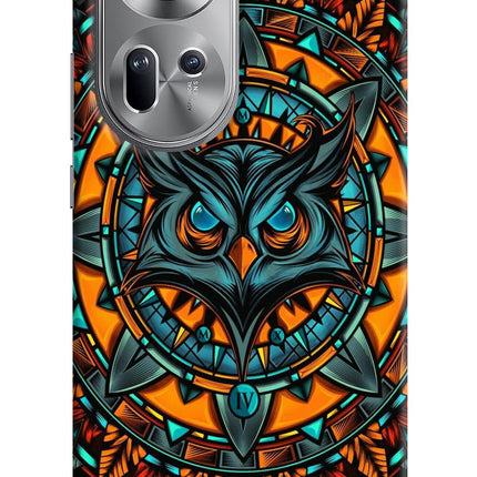 Angry Owl Art Oppo Reno11 Hard Case Back Cover by Casekaro