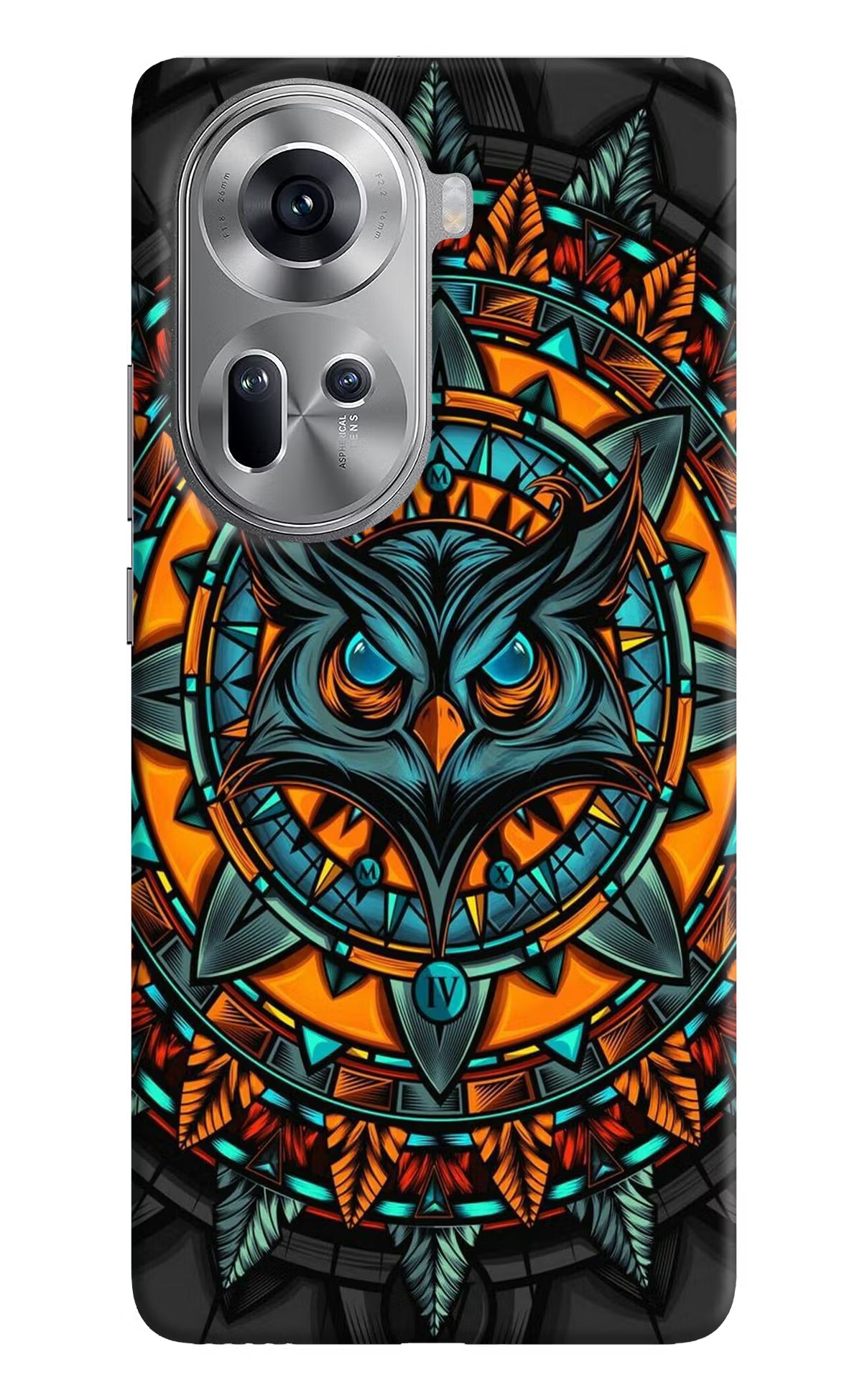 Angry Owl Art Oppo Reno11 Hard Case Back Cover by Casekaro