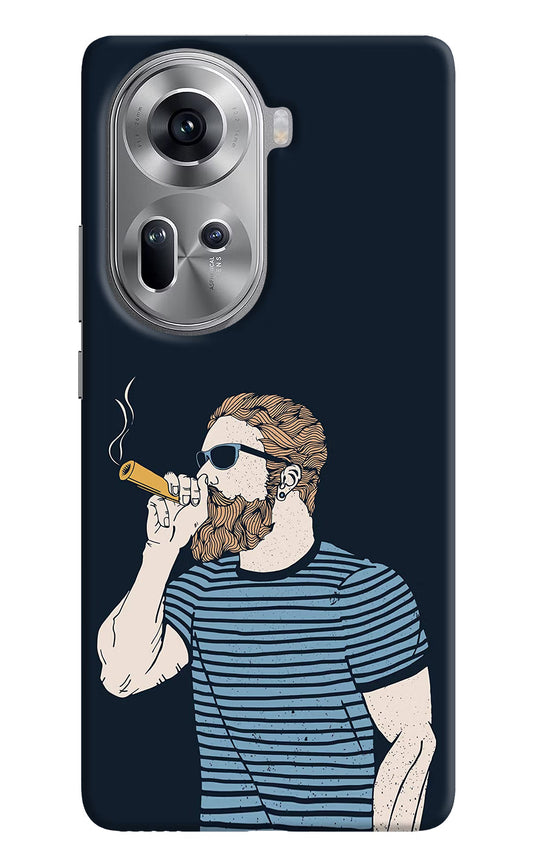 Smoking Oppo Reno11 Hard Case Back Cover by Casekaro