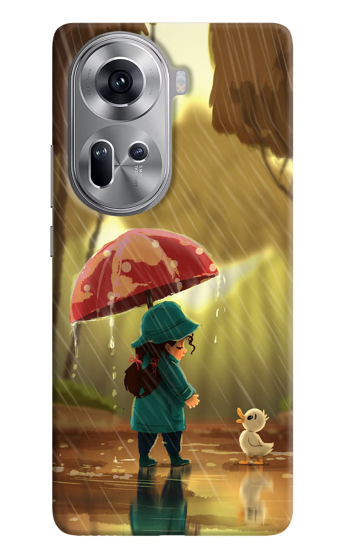Rainy Day Oppo Reno11 Hard Case Back Cover by Casekaro
