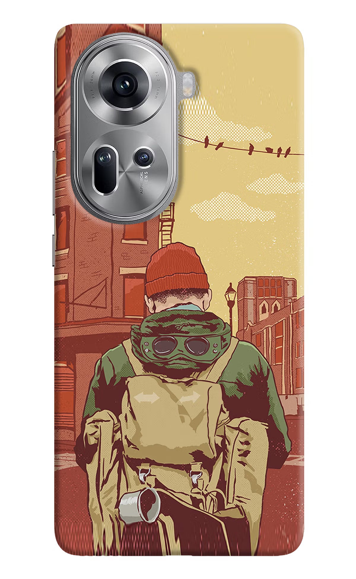 Adventurous Oppo Reno11 Hard Case Back Cover by Casekaro