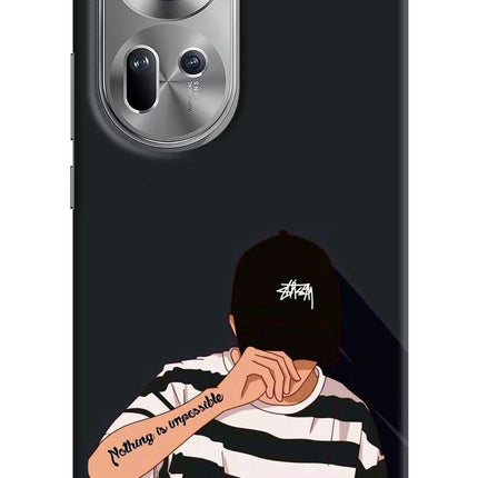 Aesthetic Boy Oppo Reno11 Hard Case Back Cover by Casekaro