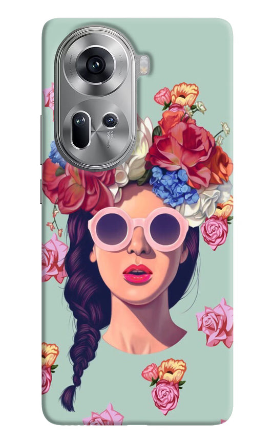 Pretty Girl Oppo Reno11 Hard Case Back Cover by Casekaro