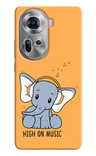 High On Music Oppo Reno11 Hard Case Back Cover by Casekaro