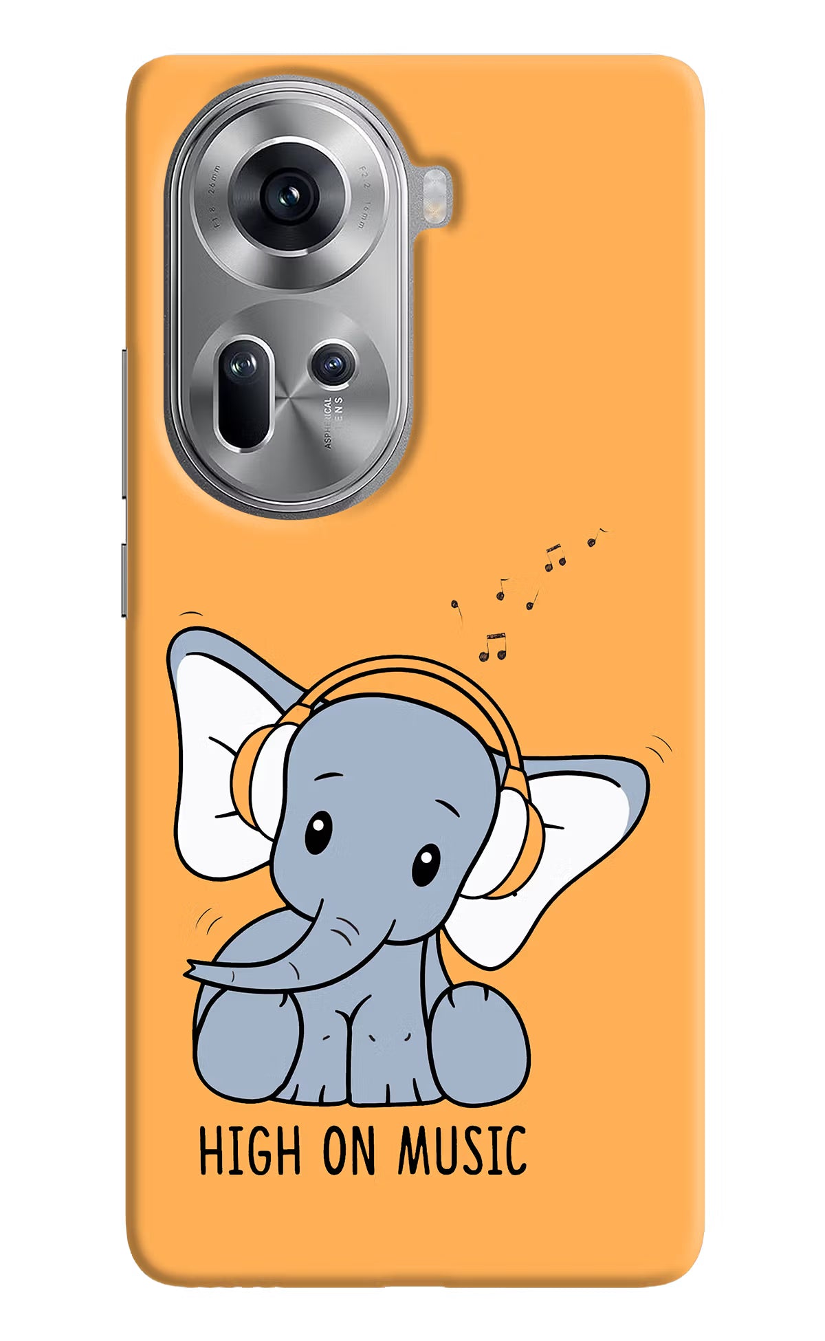 High On Music Oppo Reno11 Hard Case Back Cover by Casekaro