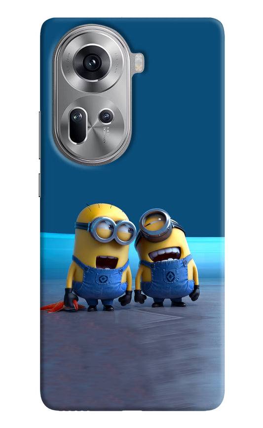 Minion Laughing Oppo Reno11 Hard Case Back Cover by Casekaro
