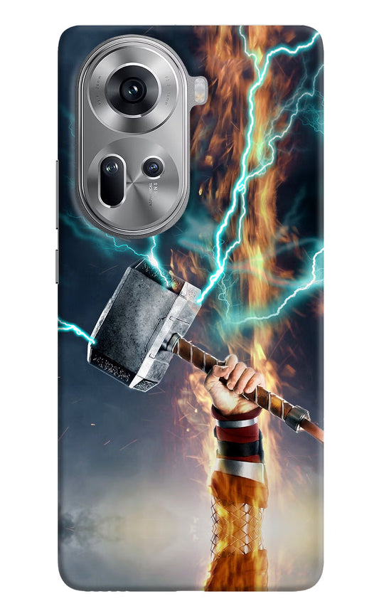 Thor Hammer Mjolnir Oppo Reno11 Hard Case Back Cover by Casekaro