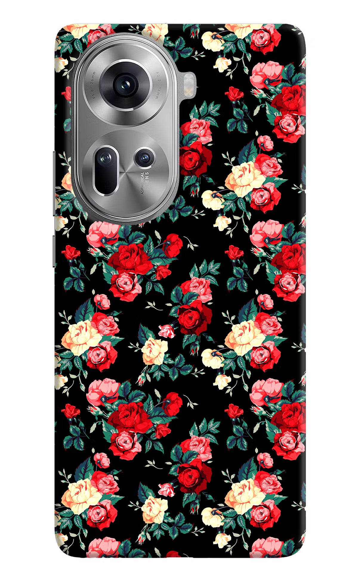 Rose Pattern Oppo Reno11 Hard Case Back Cover by Casekaro