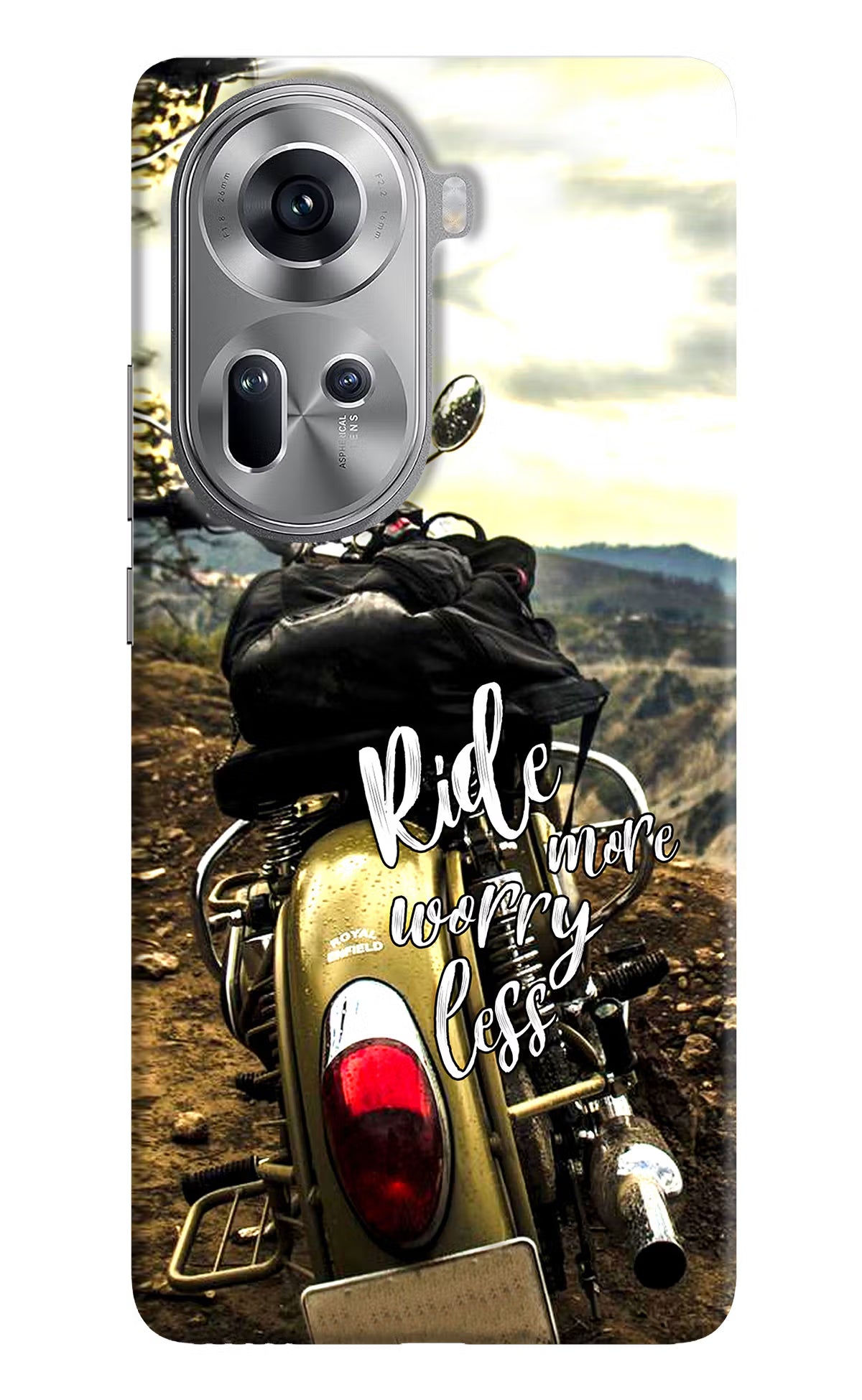 Ride More Worry Less Oppo Reno11 Hard Case Back Cover by Casekaro
