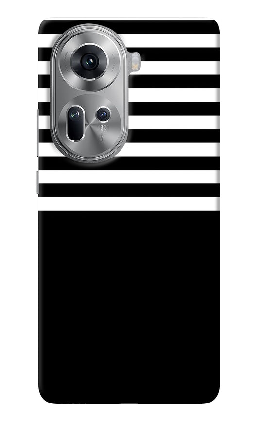 Black and White Print Oppo Reno11 Back Cover