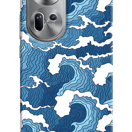 Blue Waves Oppo Reno11 Hard Case Back Cover by Casekaro