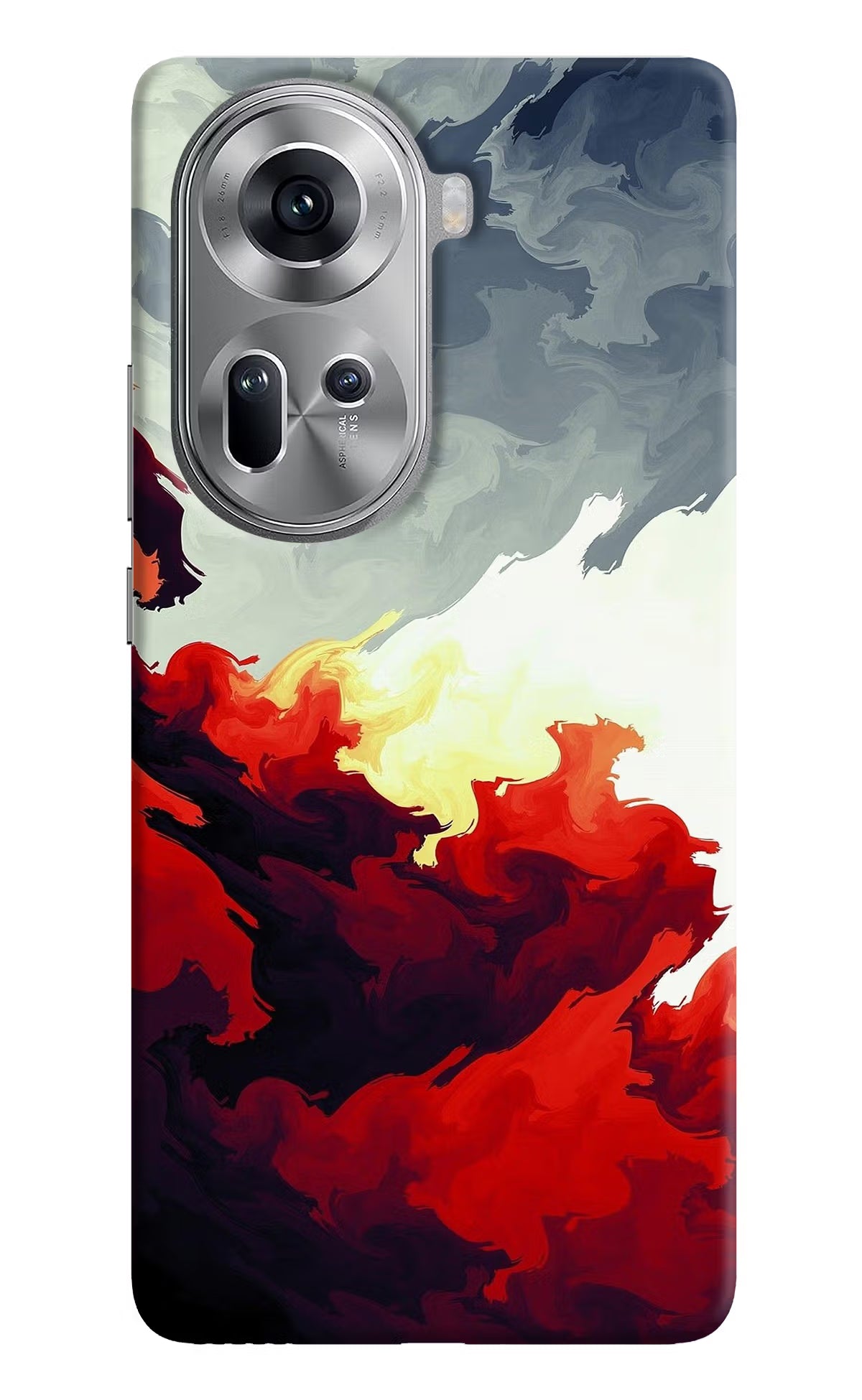 Fire Cloud Oppo Reno11 Hard Case Back Cover by Casekaro