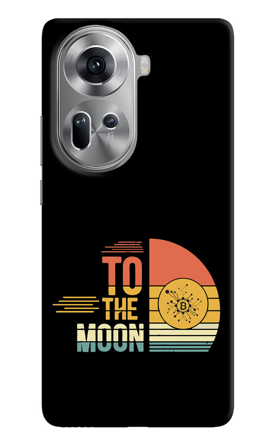 To the Moon Oppo Reno11 Hard Case Back Cover by Casekaro