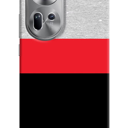 Tri Color Pattern Oppo Reno11 Hard Case Back Cover by Casekaro