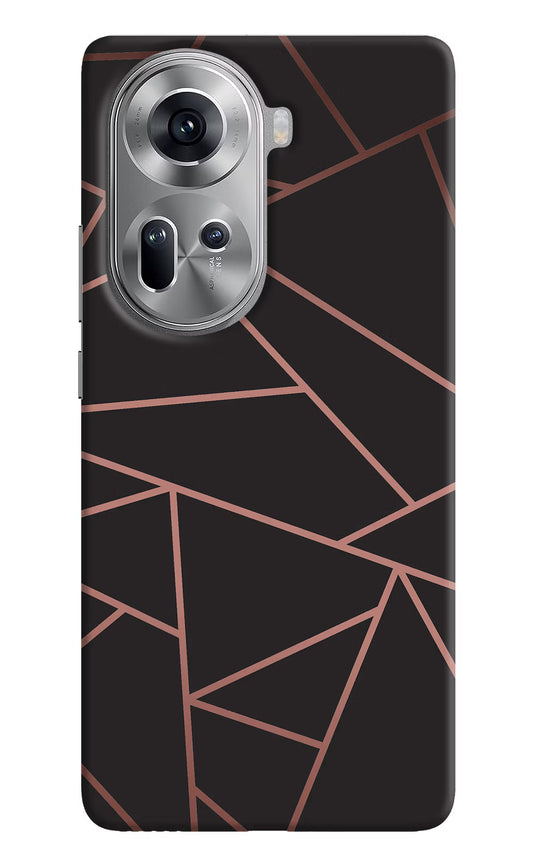 Geometric Pattern Oppo Reno11 Hard Case Back Cover by Casekaro