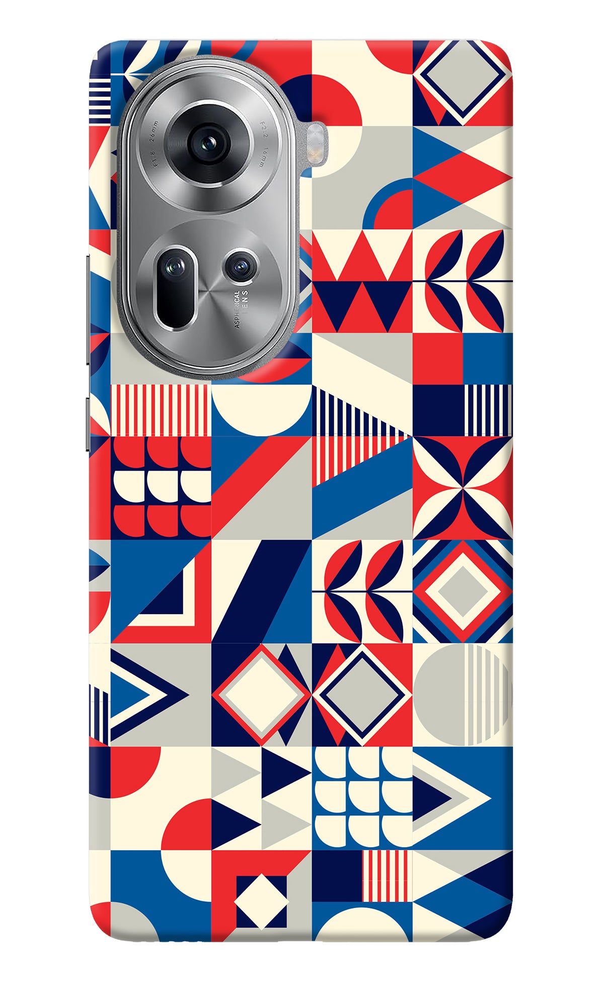 Colorful Pattern Oppo Reno11 Back Cover