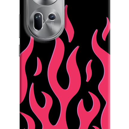 Fire Flames Oppo Reno11 Hard Case Back Cover by Casekaro