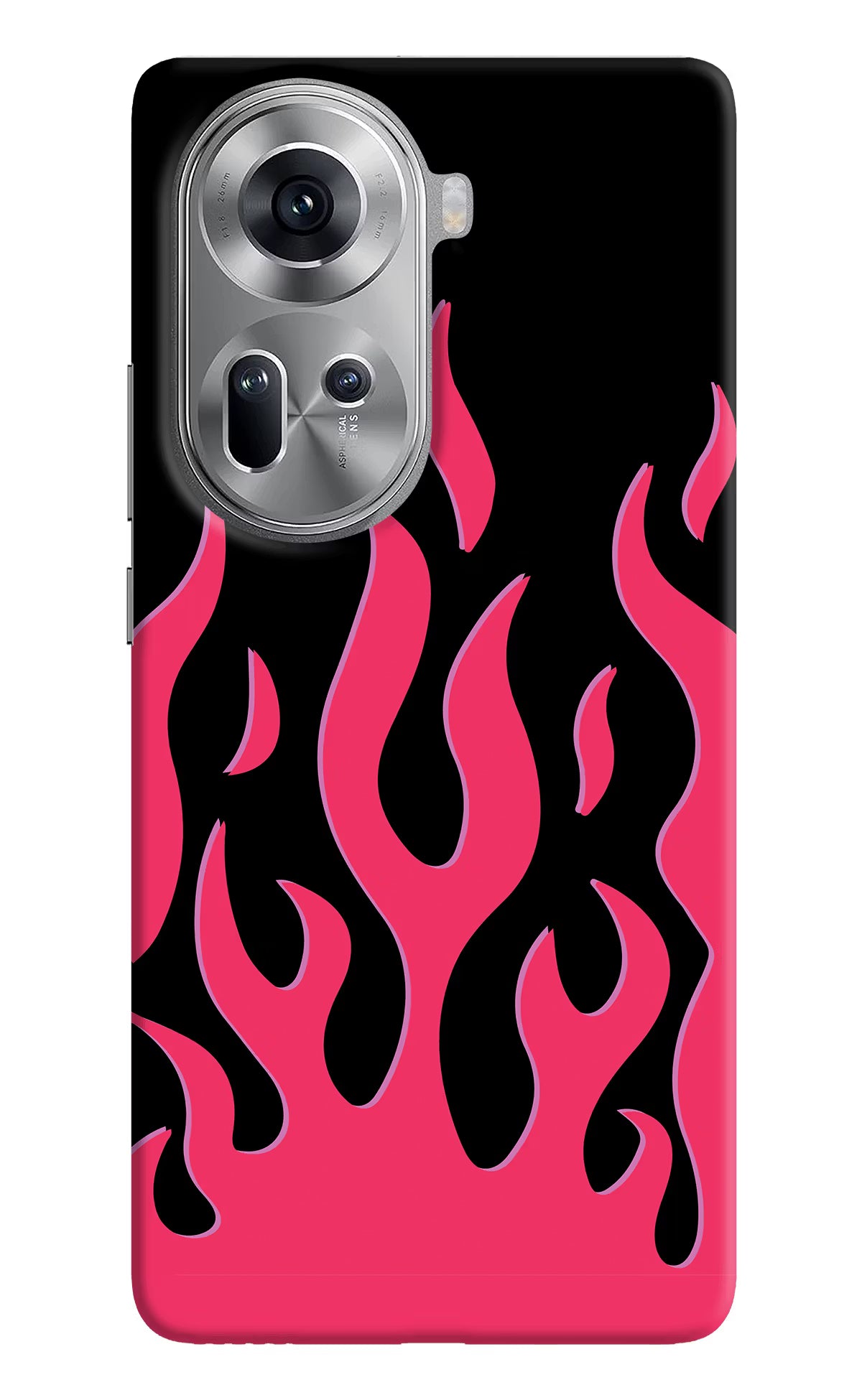 Fire Flames Oppo Reno11 Hard Case Back Cover by Casekaro