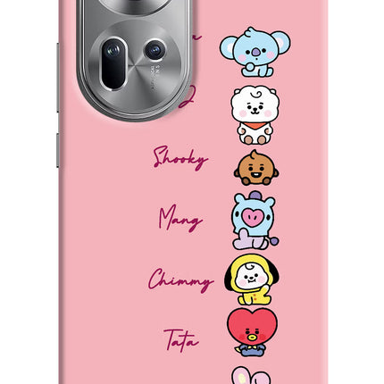 BTS names Oppo Reno11 Hard Case Back Cover by Casekaro