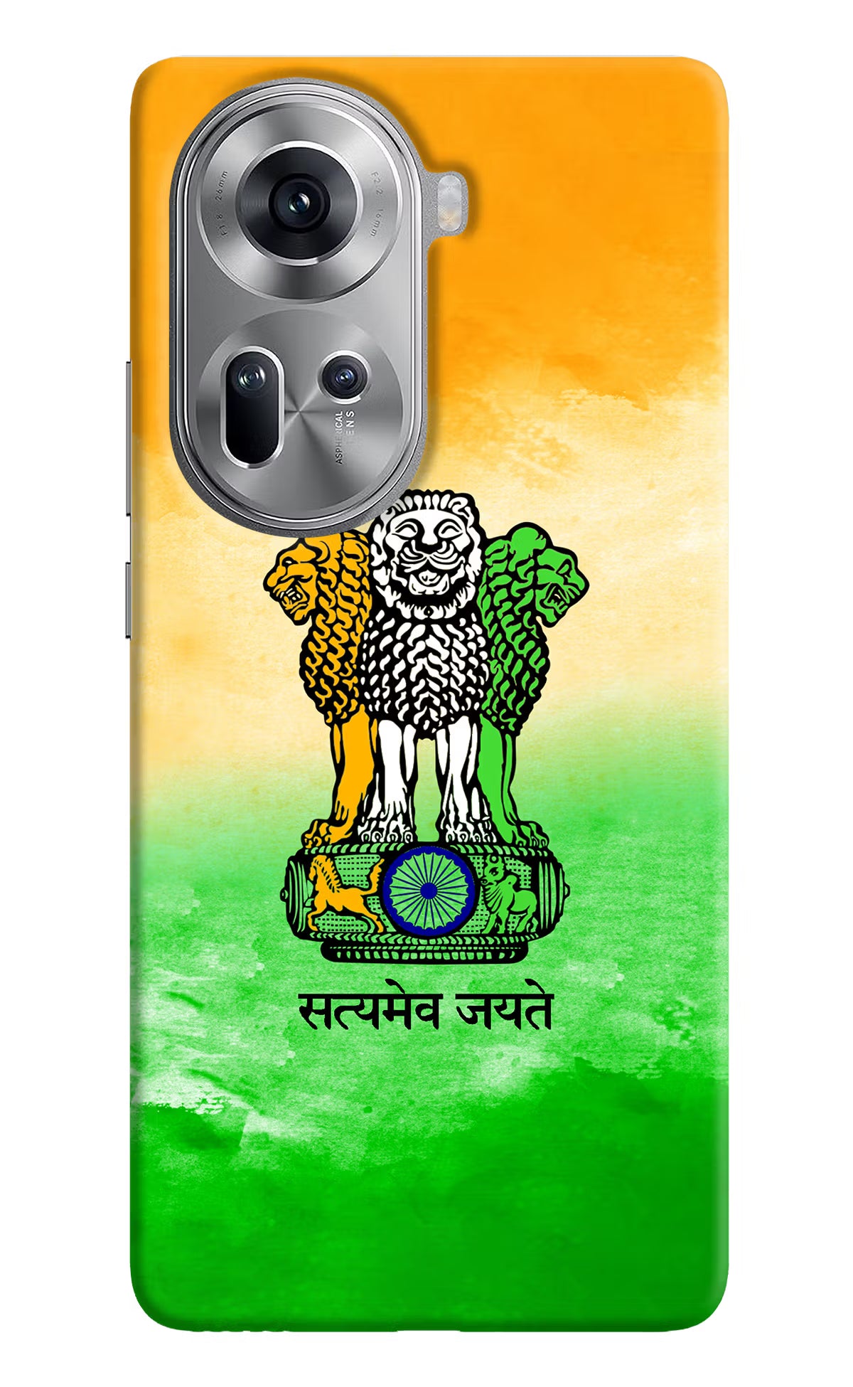Satyamev Jayate Flag Oppo Reno11 Hard Case Back Cover by Casekaro