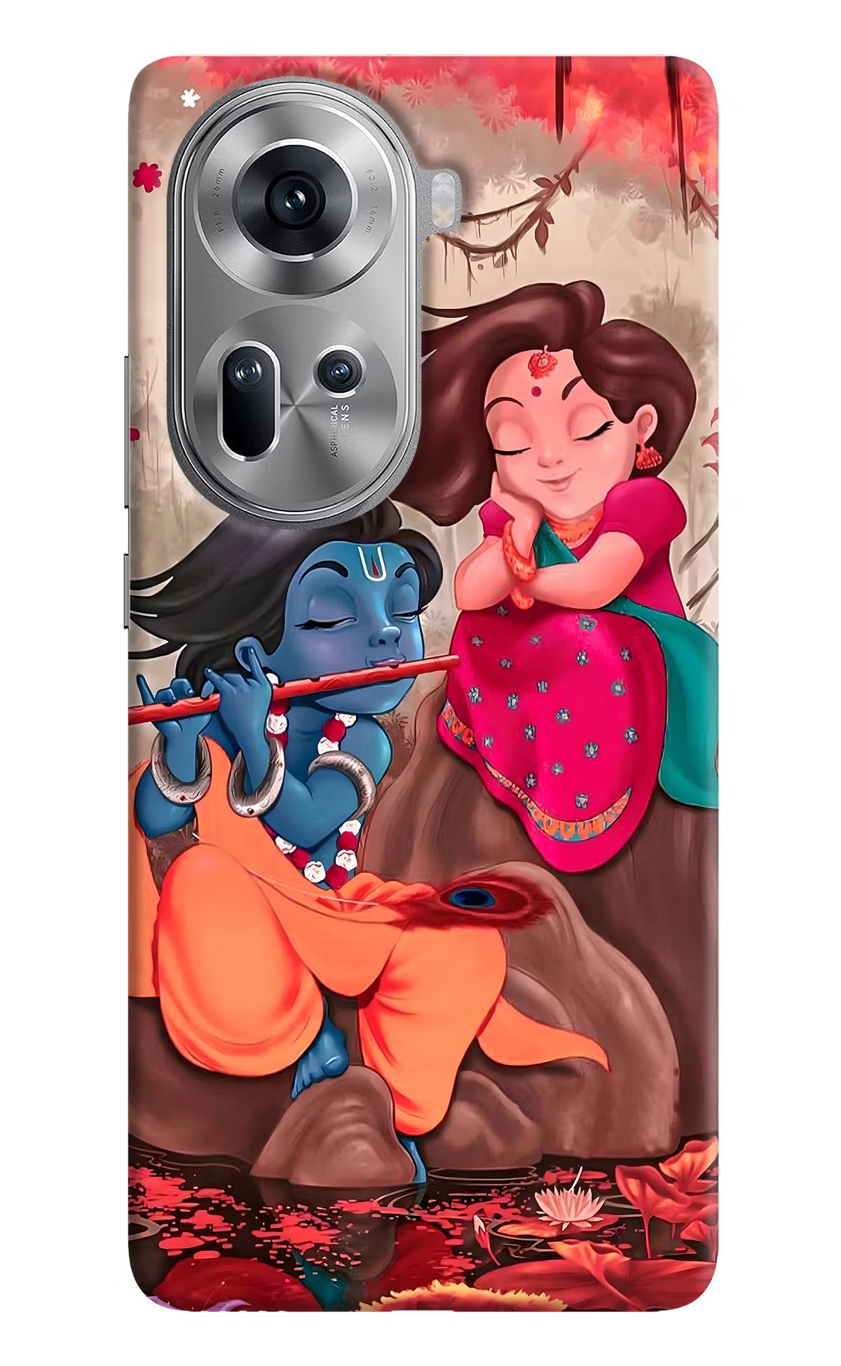 Radhe Krishna Oppo Reno11 Hard Case Back Cover by Casekaro