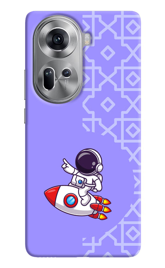 Cute Astronaut Oppo Reno11 Hard Case Back Cover by Casekaro
