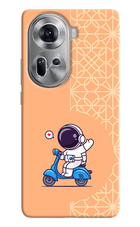 Cute Astronaut Riding Oppo Reno11 Hard Case Back Cover by Casekaro