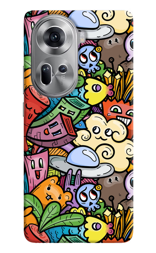 Veggie Doodle Oppo Reno11 Hard Case Back Cover by Casekaro