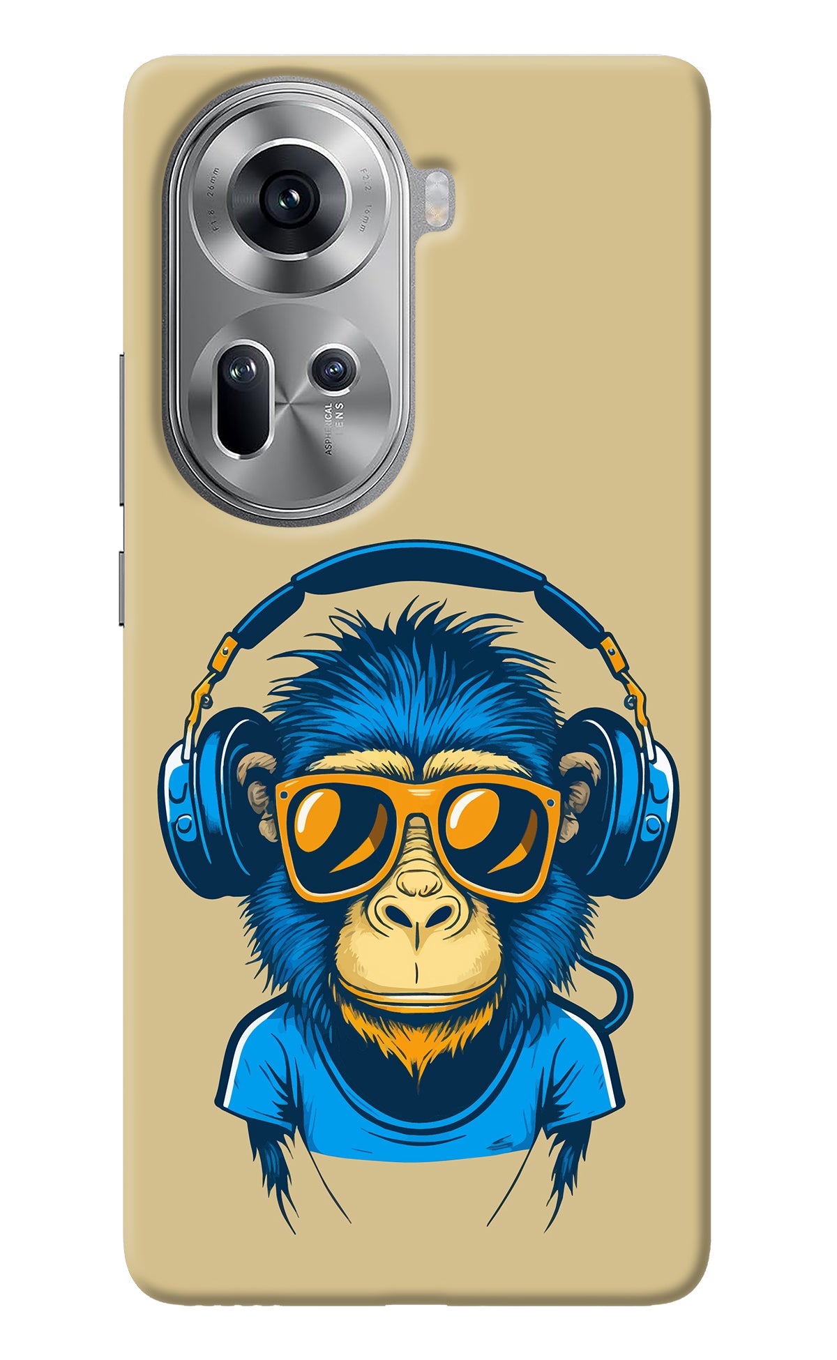 Monkey Headphone Oppo Reno11 Back Cover