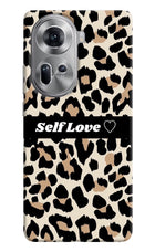 Leopard Print Self Love Oppo Reno11 Hard Case Back Cover by Casekaro