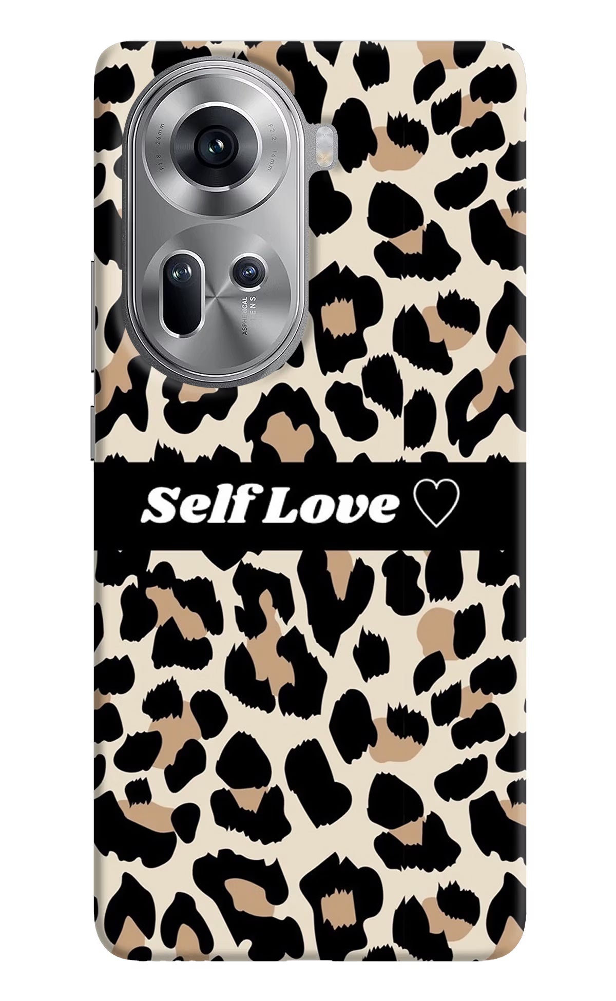 Leopard Print Self Love Oppo Reno11 Hard Case Back Cover by Casekaro