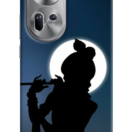 Shri Krishna Silhouette Oppo Reno11 Hard Case Back Cover by Casekaro