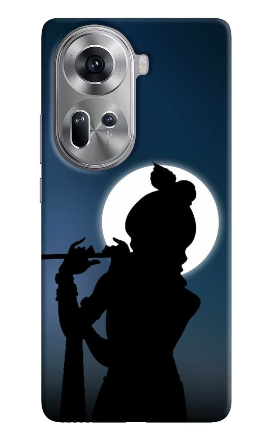 Shri Krishna Silhouette Oppo Reno11 Hard Case Back Cover by Casekaro