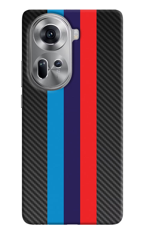 BMW Stripes Pattern Oppo Reno11 Back Cover
