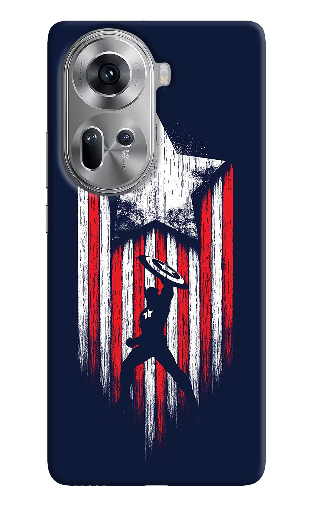Captain America Marvel Art Oppo Reno11 Hard Case Back Cover by Casekaro