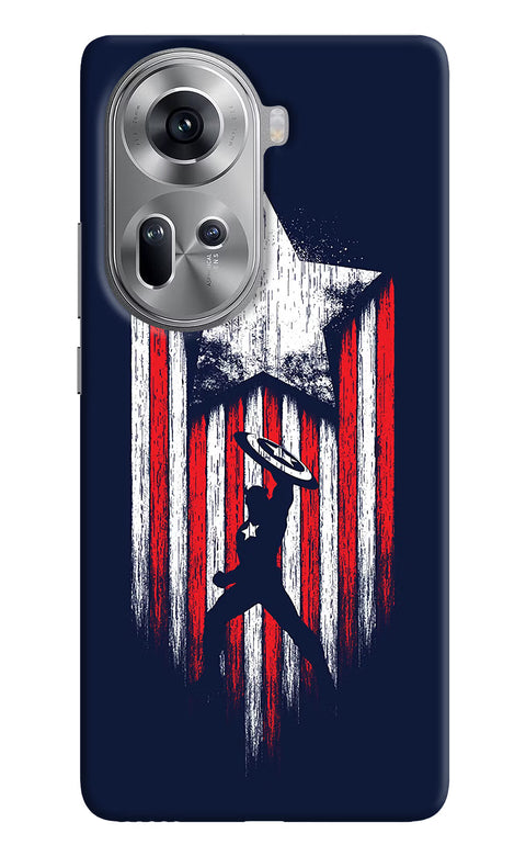 Captain America Marvel Art Oppo Reno11 Back Cover