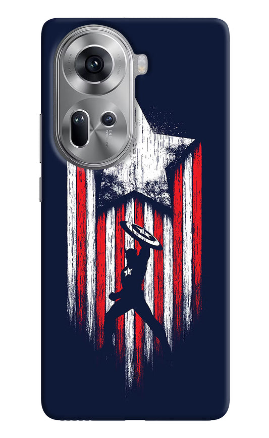 Captain America Marvel Art Oppo Reno11 Hard Case Back Cover by Casekaro