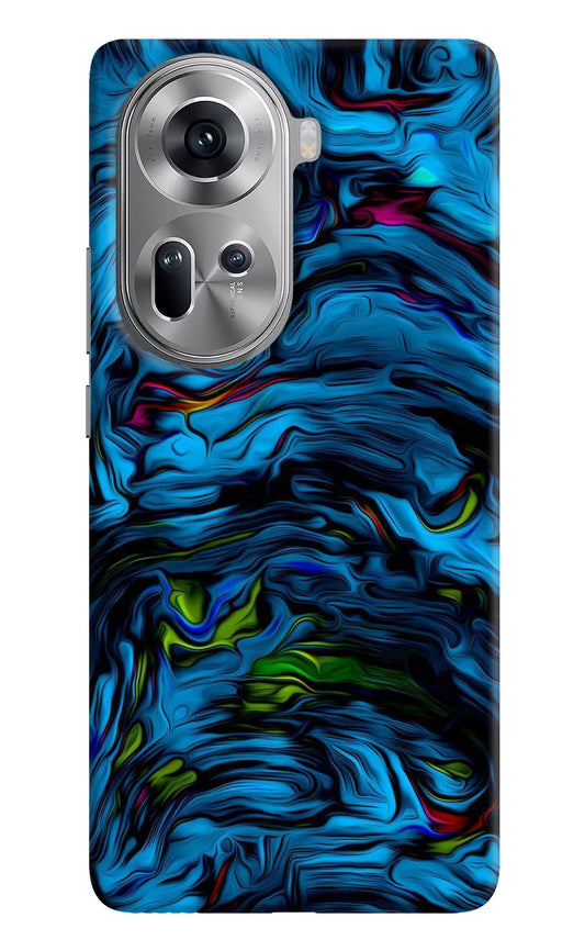 Dark Blue Abstract Oppo Reno11 Hard Case Back Cover by Casekaro