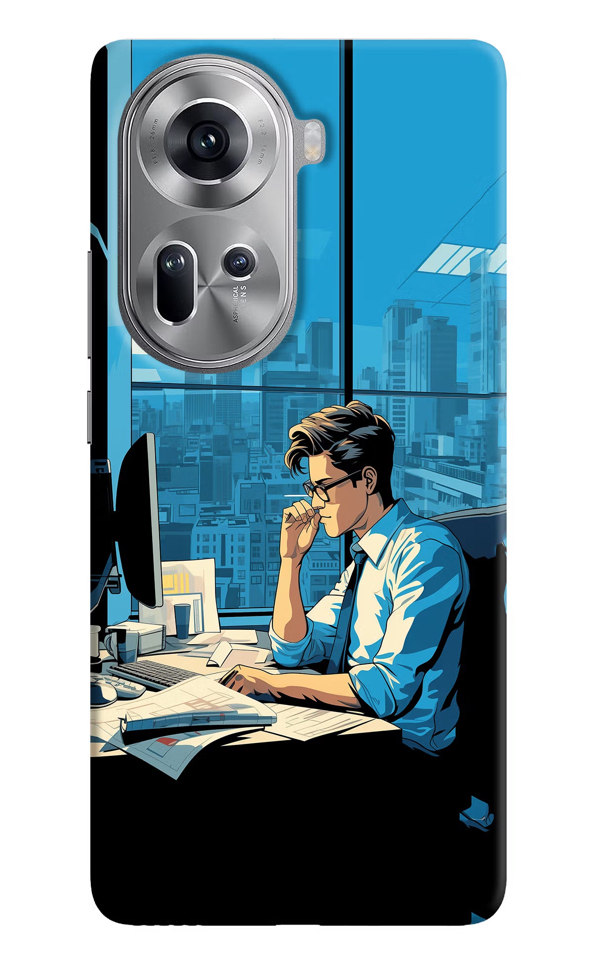 Focused Hustler (AI Generated) Oppo Reno11 Hard Case Back Cover by Casekaro