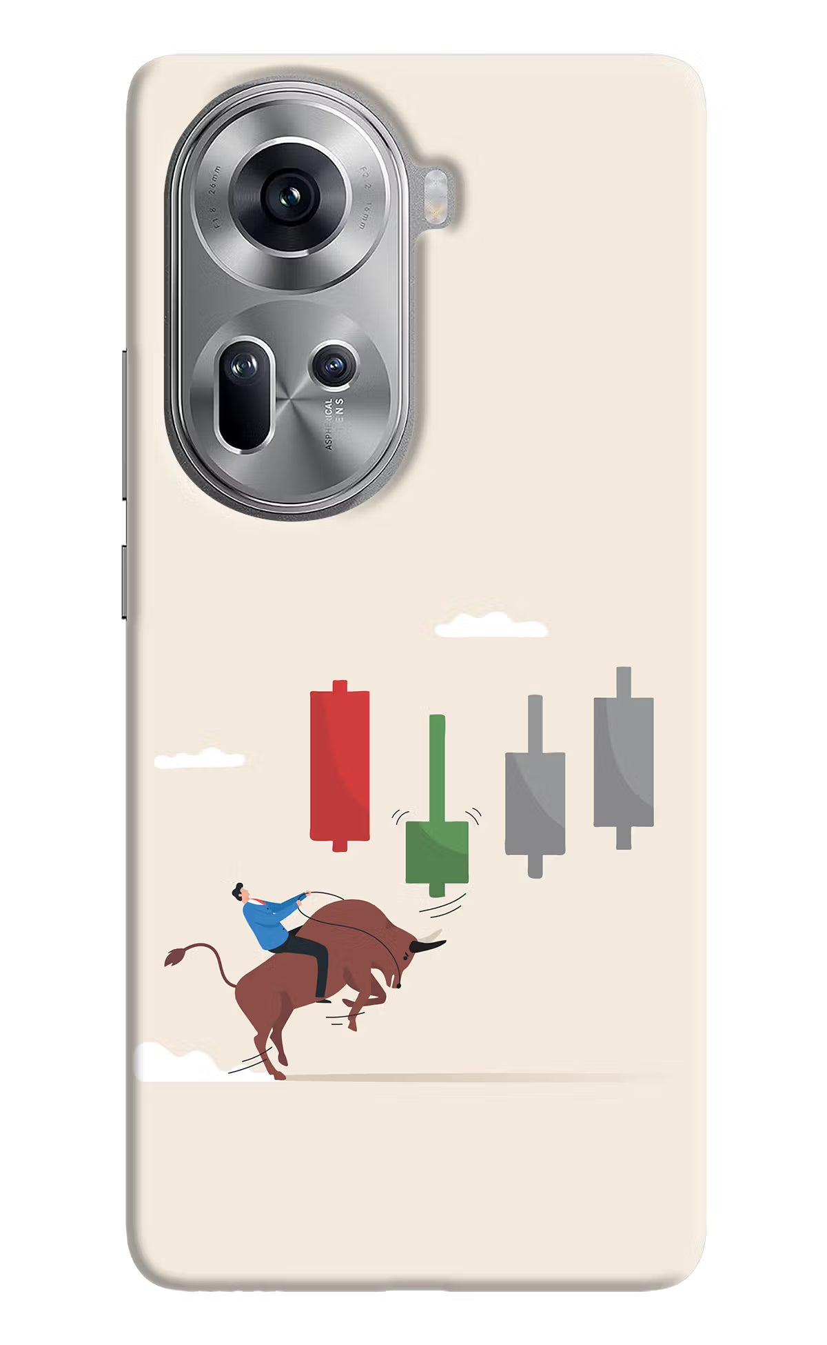 Bull Trading Momentum Oppo Reno11 Hard Case Back Cover by Casekaro