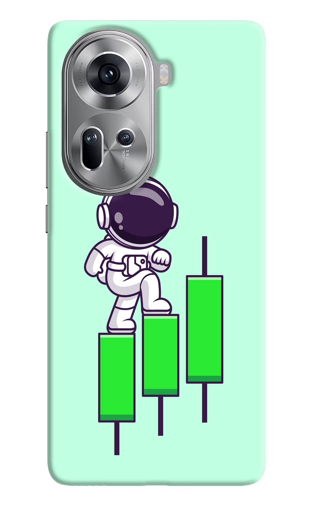 Astronaut Trader Oppo Reno11 Hard Case Back Cover by Casekaro