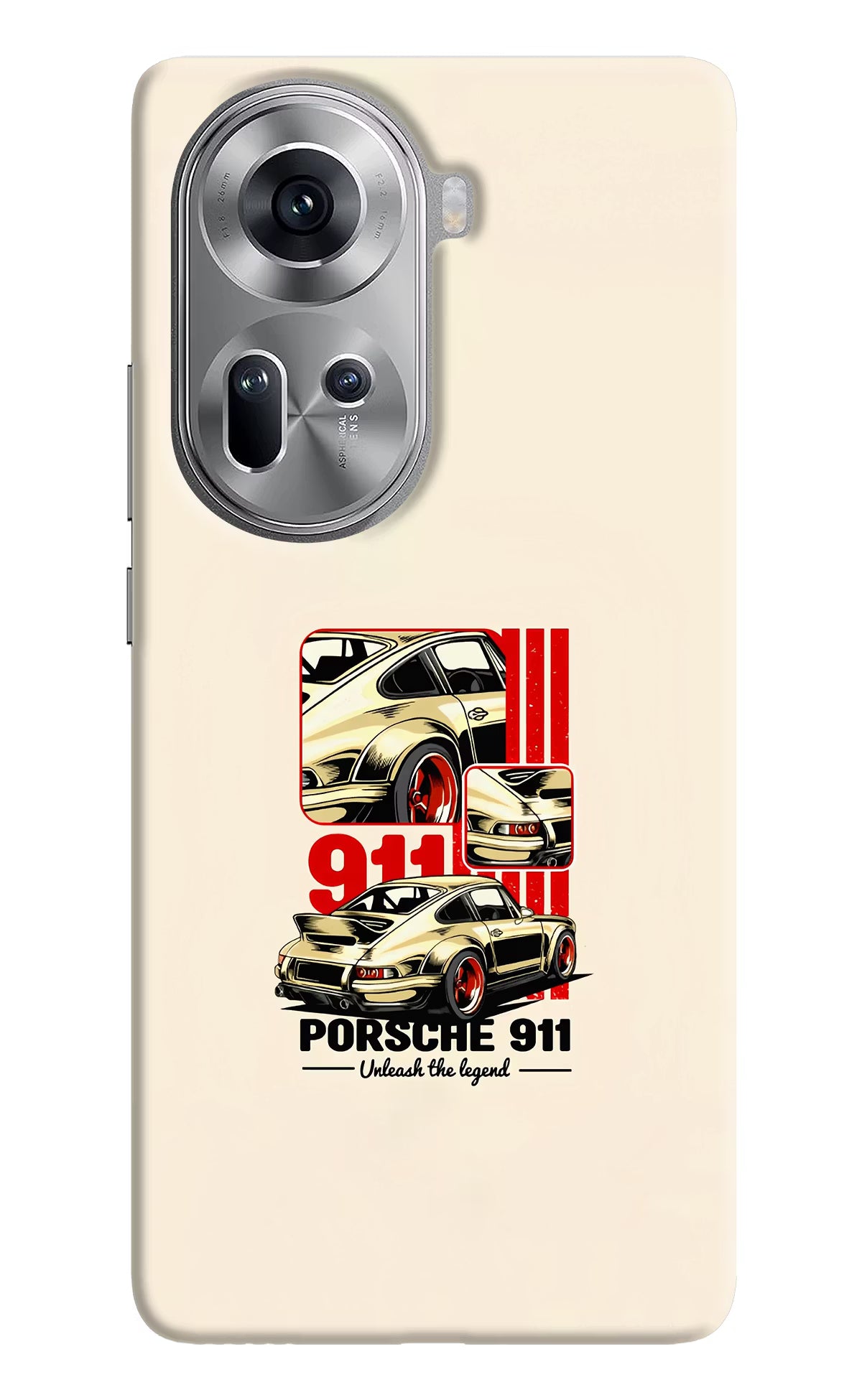 Classic Porsche 911 Oppo Reno11 Hard Case Back Cover by Casekaro