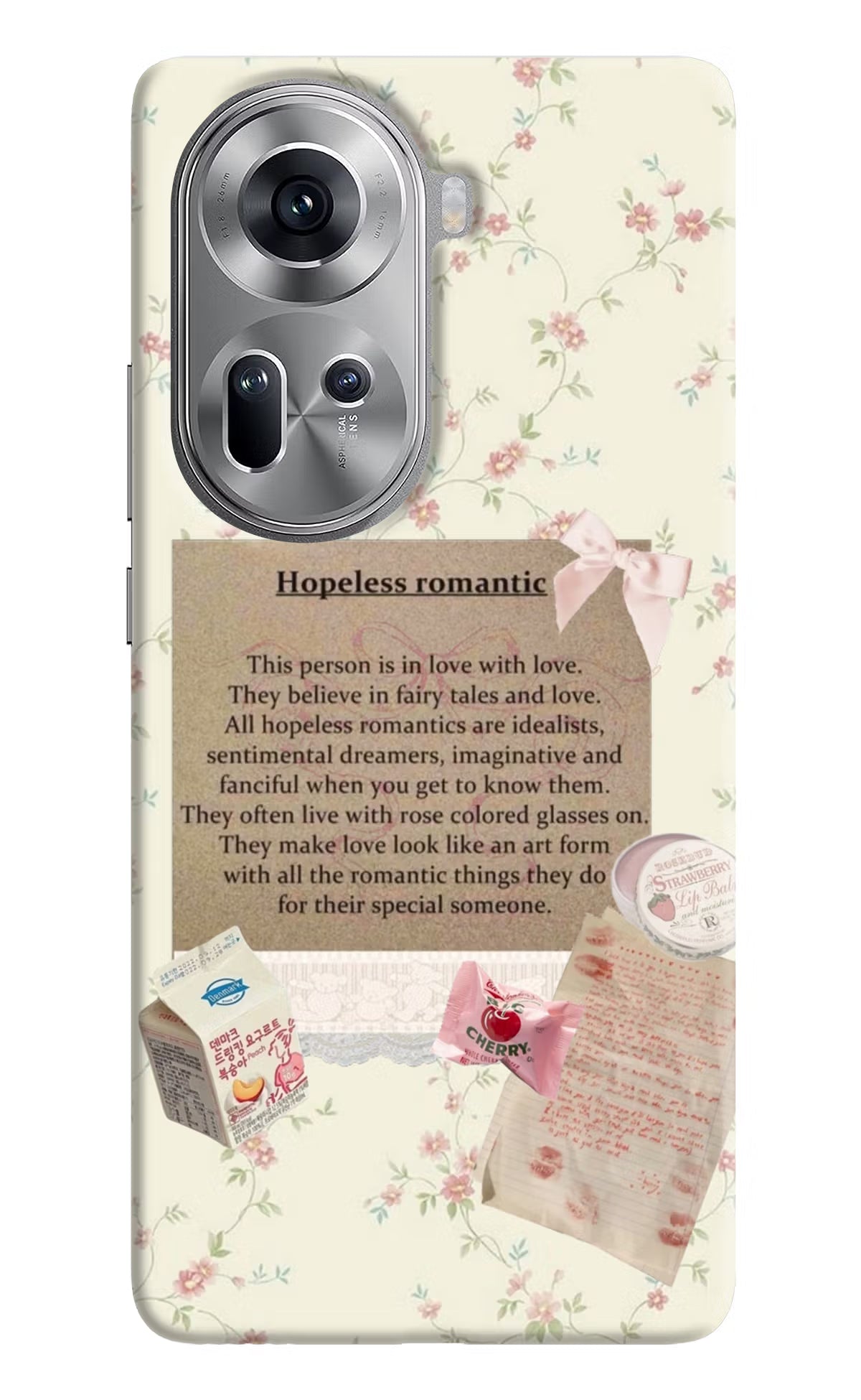Hopeless Romantic Oppo Reno11 Hard Case Back Cover by Casekaro