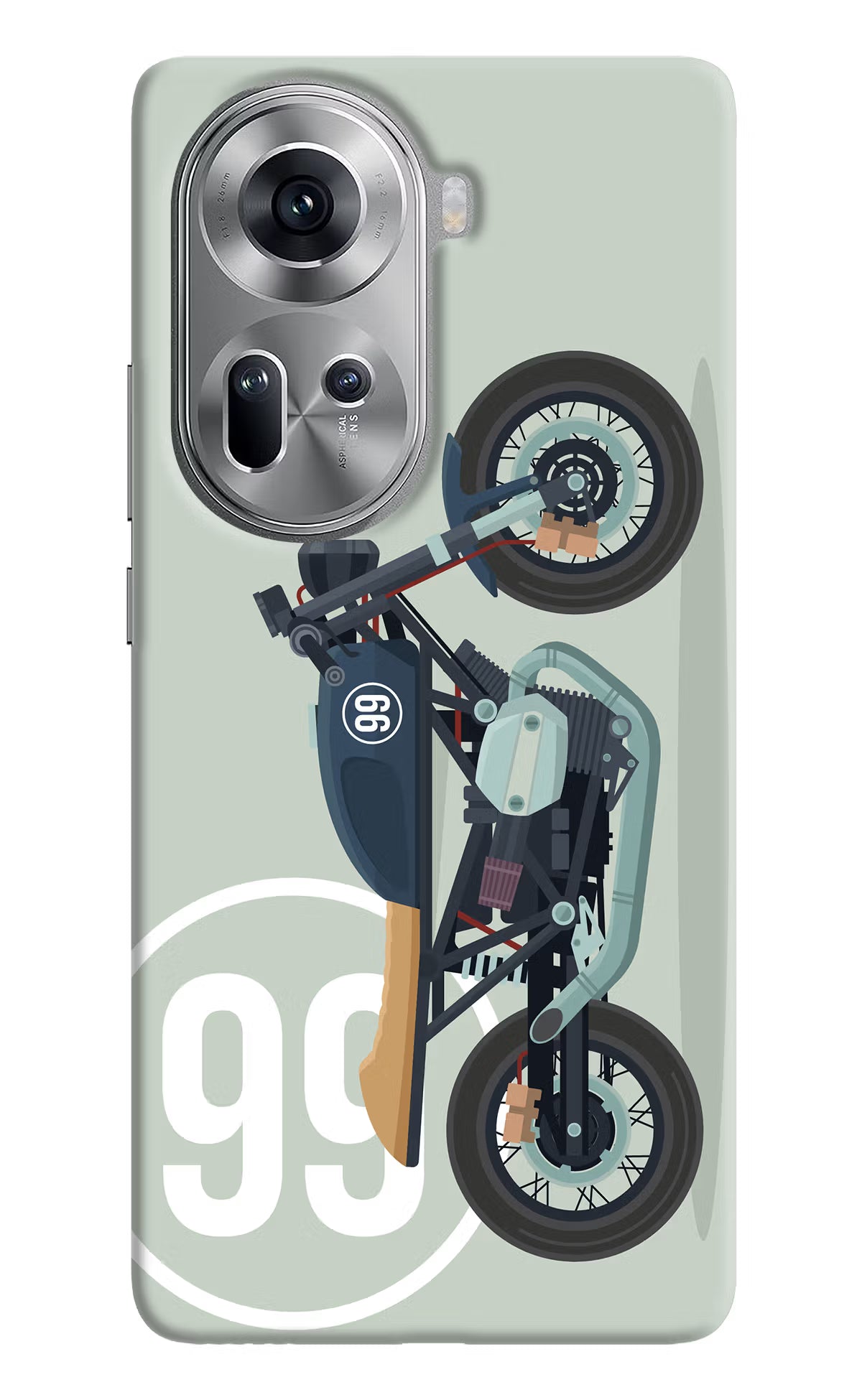 Classic Cafe Racer 99 Oppo Reno11 Hard Case Back Cover by Casekaro