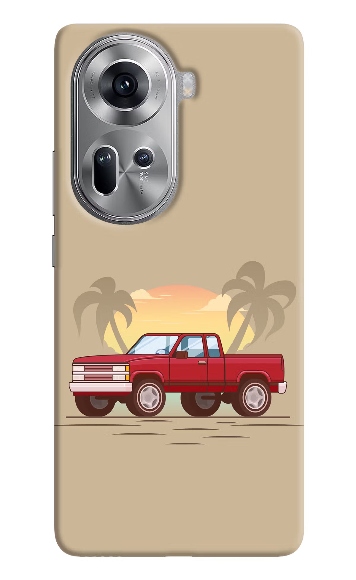 Desert Classic Drive Oppo Reno11 Hard Case Back Cover by Casekaro